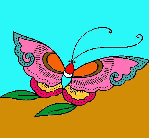 Dibujo Mariposa pintado por viviana12