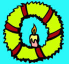 Dibujo Corona de navidad II pintado por desy