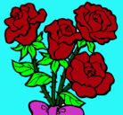 Dibujo Ramo de rosas pintado por yaritza