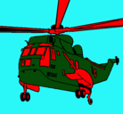 Dibujo Helicóptero al rescate pintado por teka