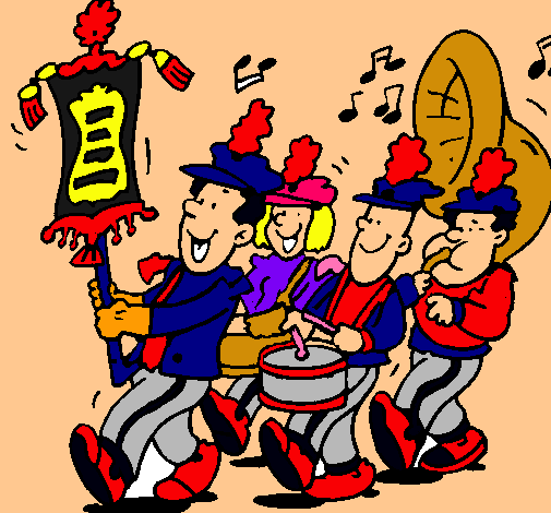 Dibujo Banda de música pintado por velez256