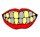 Dibujo Boca y dientes pintado por dientesdeoro1
