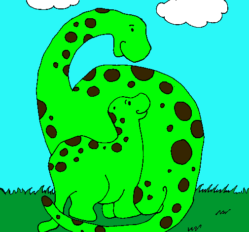 Dibujo Dinosaurios pintado por joakin