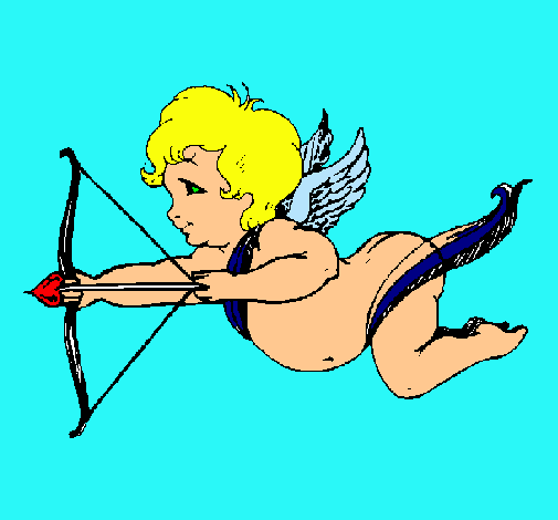 Dibujo Cupido volando pintado por sheryl_selena