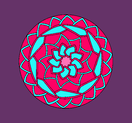 Dibujo Mandala 1 pintado por princessa9