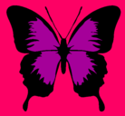 Dibujo Mariposa con alas negras pintado por tkmlamejor