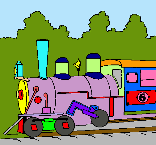 Dibujo Locomotora pintado por DANIR