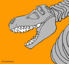 Dibujo Esqueleto tiranosaurio rex pintado por SANTIAGGO