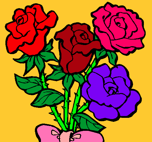Dibujo Ramo de rosas pintado por sheryl_selena