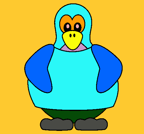 Dibujo Pingüino pintado por Miguel