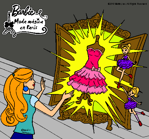 Dibujo El vestido mágico de Barbie pintado por eugenia_2602