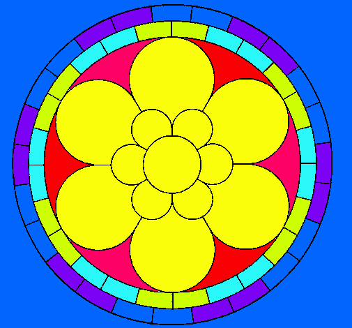 Dibujo Mandala 2 pintado por DANIR