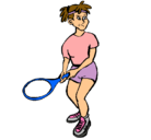 Dibujo Chica tenista pintado por montserrat
