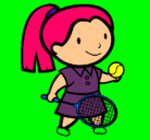 Dibujo Chica tenista pintado por claudilla