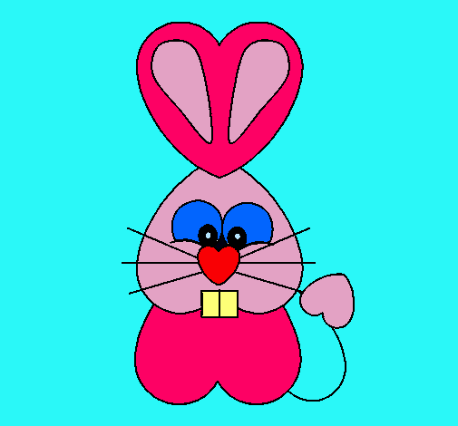 Dibujo Conejo corazón pintado por sheryl_selena