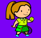 Dibujo Chica tenista pintado por D4N13L4