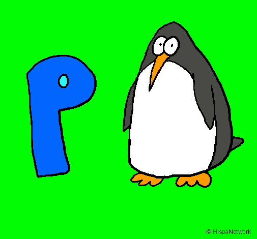 Dibujo Pingüino pintado por gata10