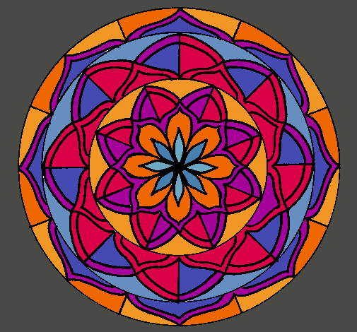 Dibujo Mandala 6 pintado por blanca