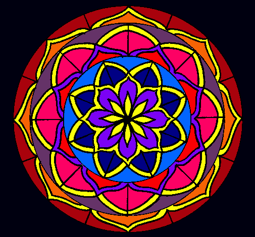 Dibujo Mandala 6 pintado por amalia