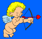 Dibujo Cupido apuntando con la flecha pintado por sheryl_selena