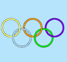 Dibujo Anillas de los juegos olimpícos pintado por Esther5