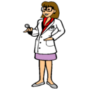 Dibujo Doctora con gafas pintado por montserrat