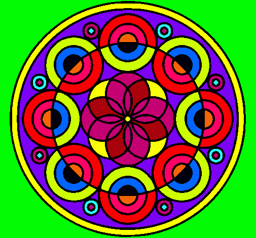 Dibujo Mandala 35 pintado por lalala