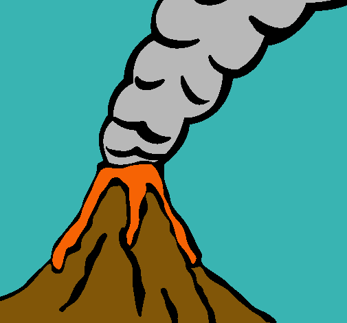 Dibujo Volcán pintado por Anto265