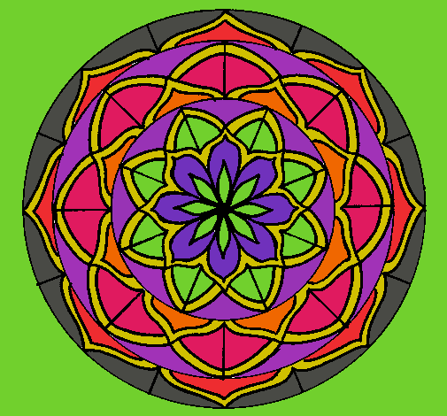 Dibujo Mandala 6 pintado por blanca