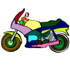 Dibujo Motocicleta pintado por riki