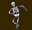 Dibujo Esqueleto contento pintado por eskeletin
