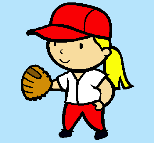 Dibujo Jugadora de béisbol pintado por princessa9