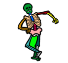 Dibujo Esqueleto contento pintado por AVATAR