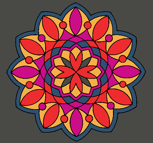 Dibujo Mandala 20 pintado por blanca