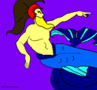 Dibujo Poseidón pintado por chantarel