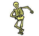 Dibujo Esqueleto contento pintado por lolart