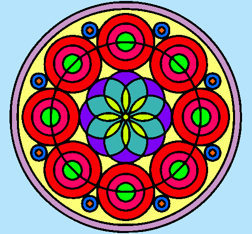 Dibujo Mandala 35 pintado por vivi