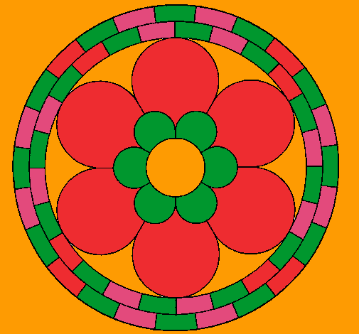 Dibujo Mandala 2 pintado por blanca