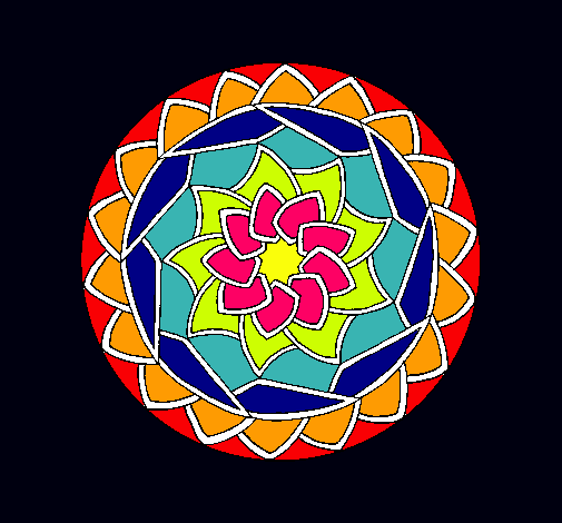 Dibujo Mandala 1 pintado por TaniaPink