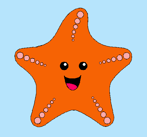 Dibujo Estrella de mar pintado por panchi