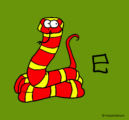 Dibujo Serpiente pintado por makyta