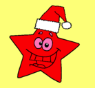 Dibujo estrella de navidad pintado por qfft