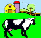 Dibujo Vaca pasturando pintado por alvarodelara