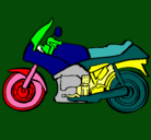 Dibujo Motocicleta pintado por peyo
