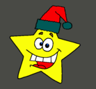 Dibujo estrella de navidad pintado por 025661