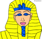 Dibujo Tutankamon pintado por primos