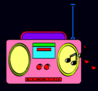 Dibujo Radio cassette 2 pintado por vanessa110307