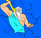 Dibujo Dios Zeus pintado por akire