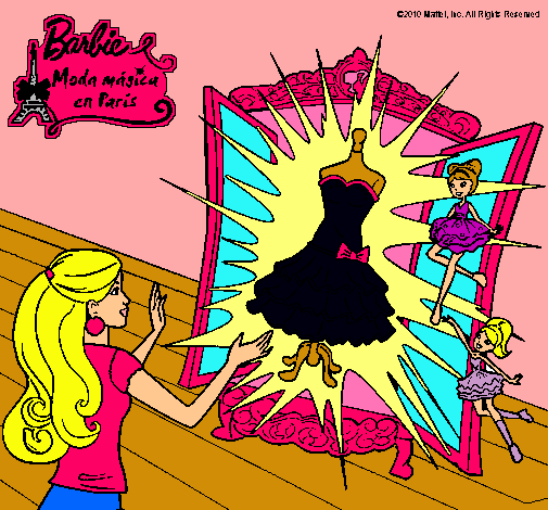 Dibujo El vestido mágico de Barbie pintado por Stephy