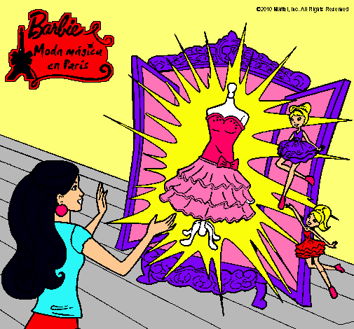 Dibujo El vestido mágico de Barbie pintado por Jade